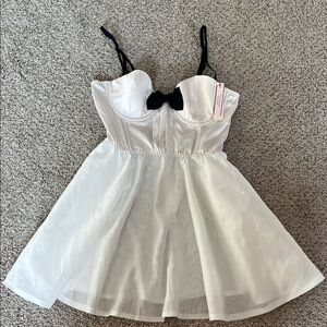 Victoria’s Secret white & black lingerie gown